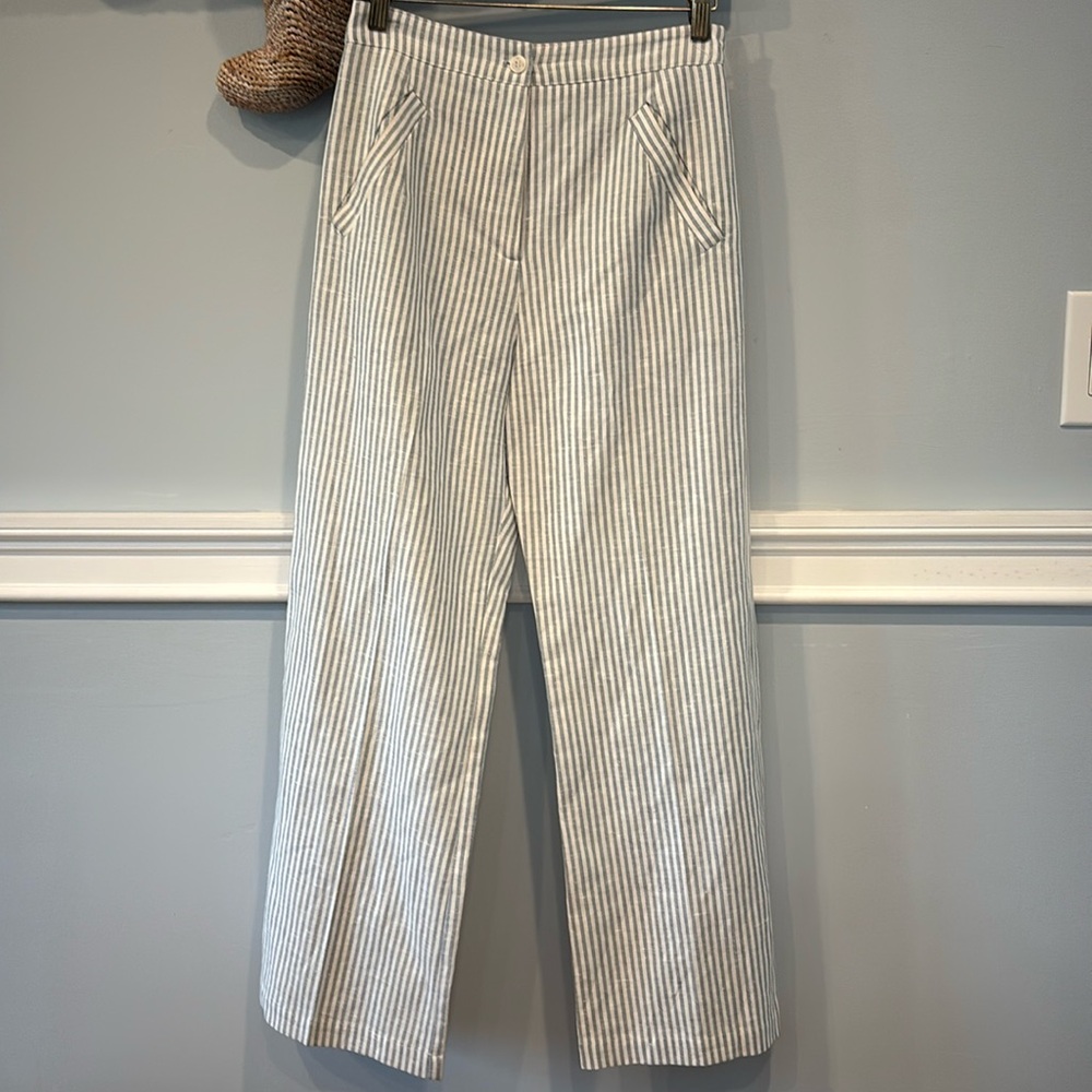 Reformation Striped wide leg pants- size 0